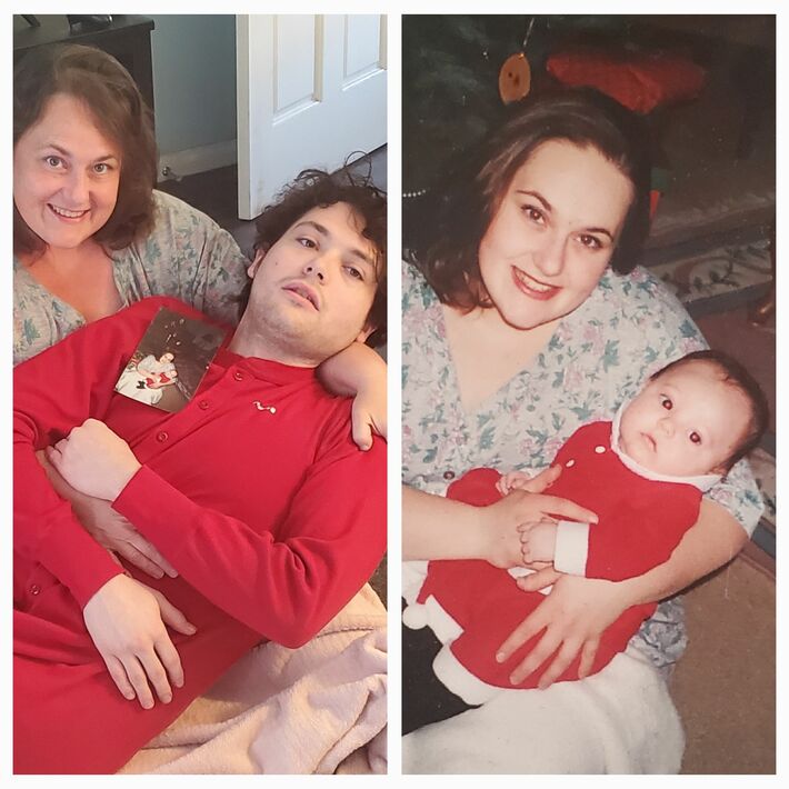 Happy Mother's Day! My Grandma made us Recreate an Old Photo