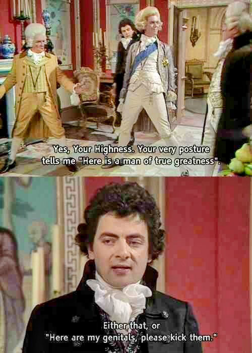 Rowan Atkinson and Hugh Laurie