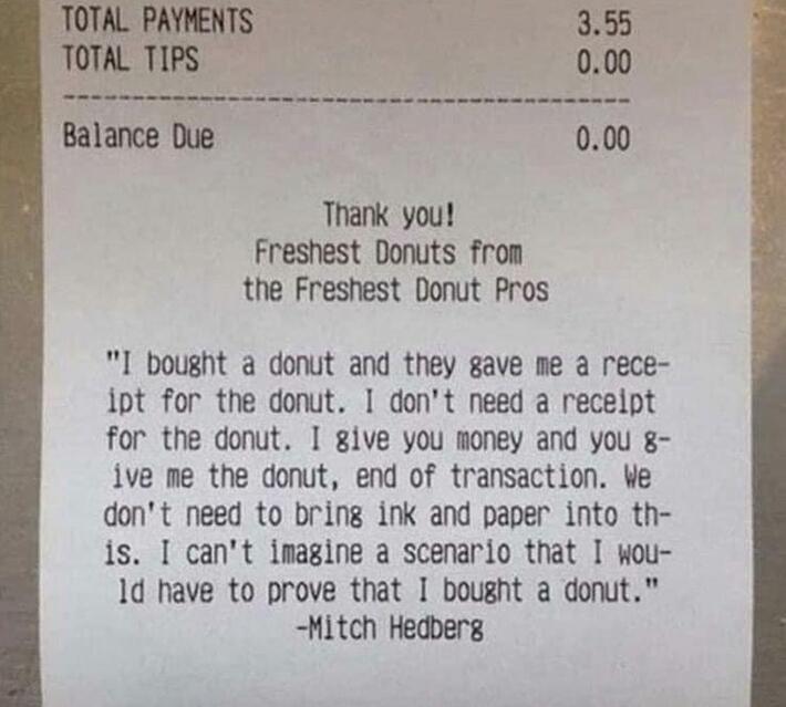 Proof I bought a donut.