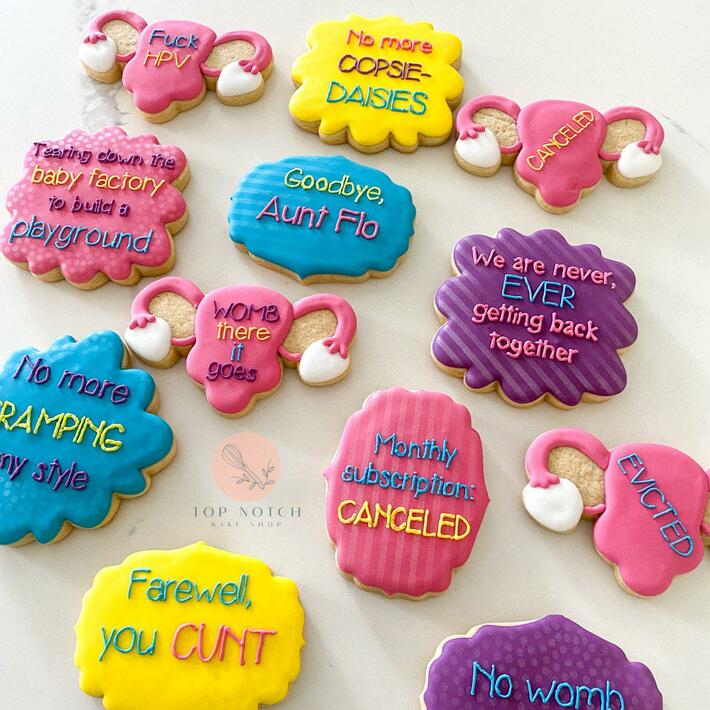 I got cookies made to commemorate my hysterectomy. Bakery did not disappoint.