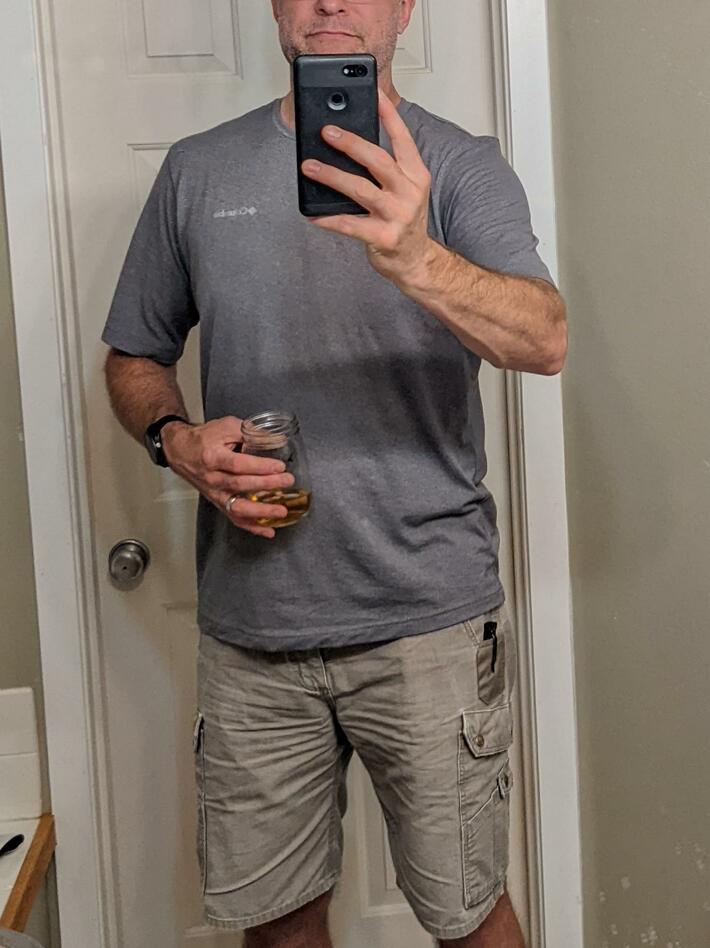 Official middle-aged dad uniform check-in...
