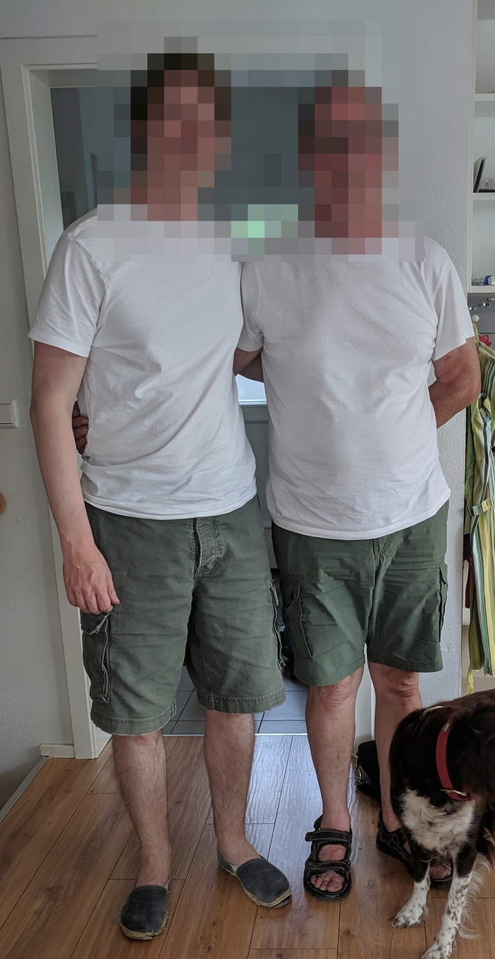 Since we're talking cargo shorts, here's a picture of my dad (67) and me (39). We did not plan this.