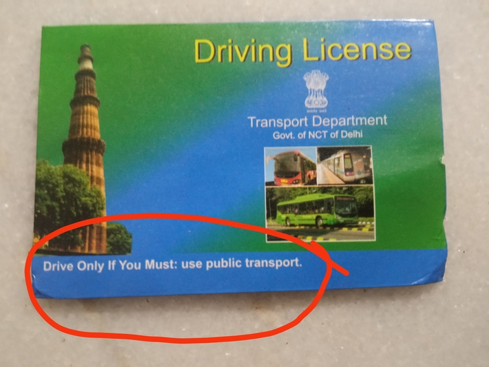 Indian Driving License discouraging drivers