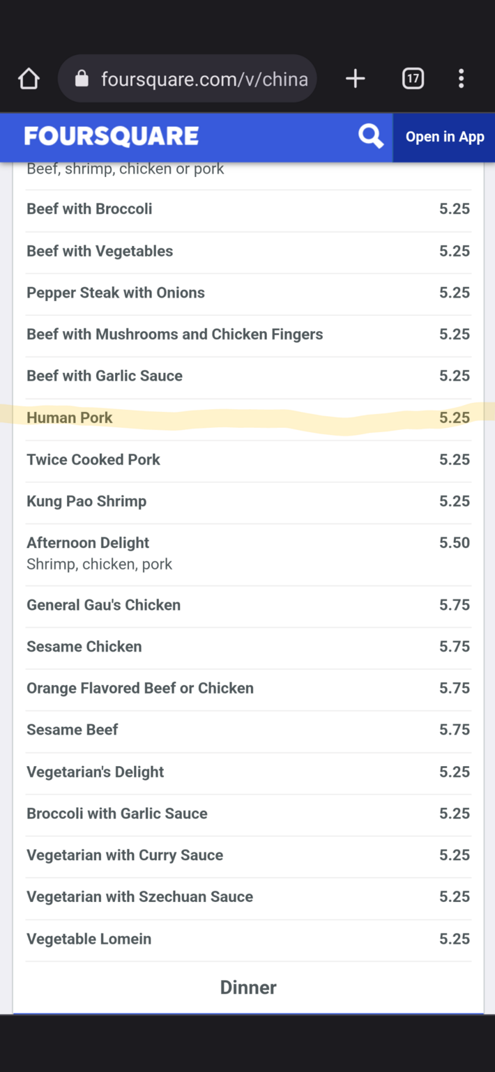 Found this while ordering Chinese takeout online. Should I be worried?🤣