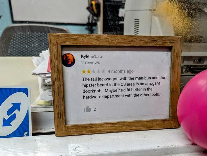 I used to work at the customer service desk