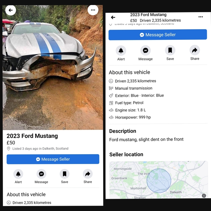 Slight dent on the front