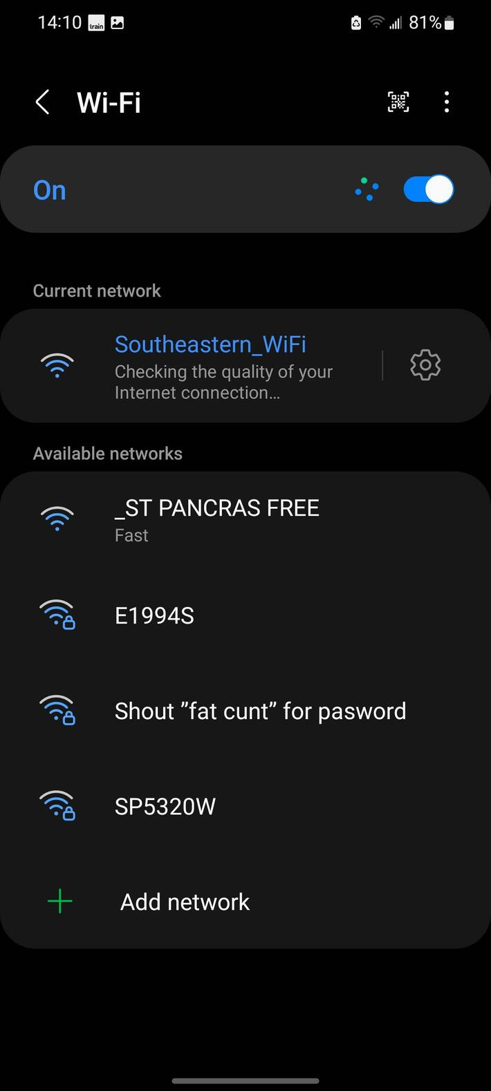 I was on the train and...