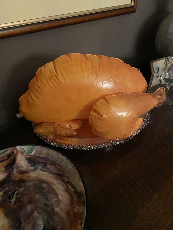 My mother just told everyone, "This is the vegan option"