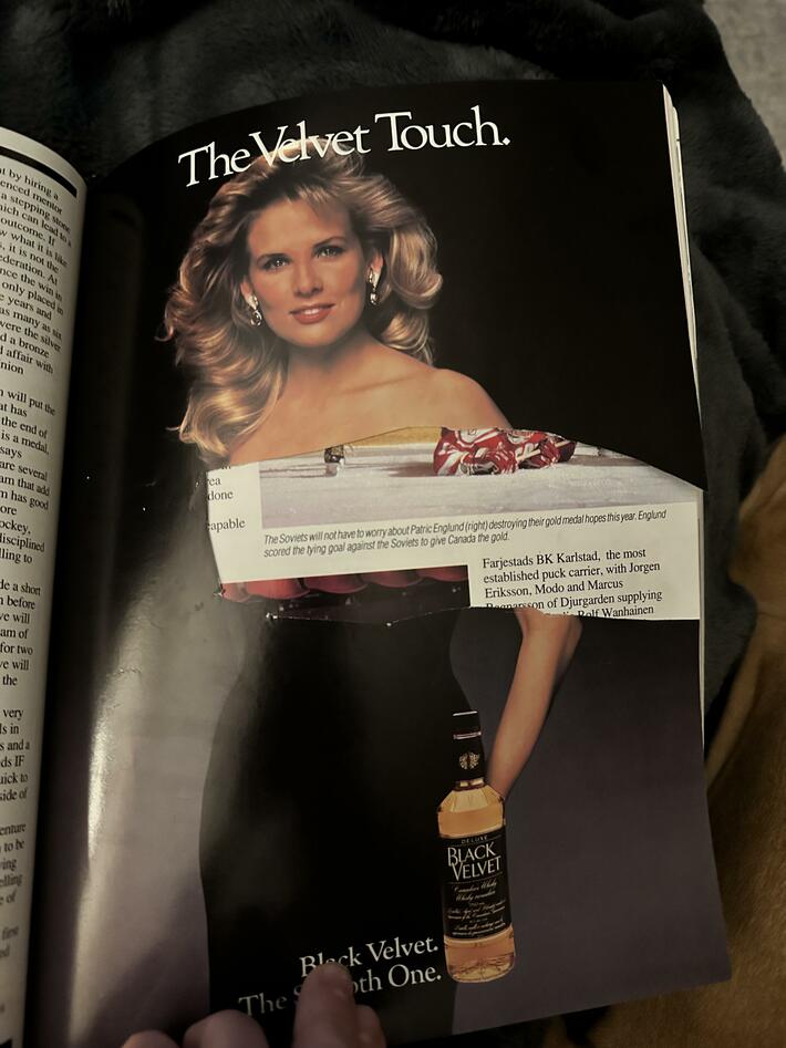 Found in a 1991 world juniors magazine (my husband and his brothers were teens).