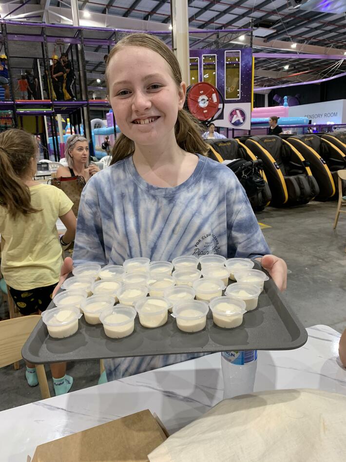 Went out to a play centre at the weekend. Asked my daughter to go grab some Aoli for our chips. This is what she comes back with. FML