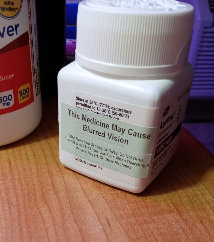 apparently my medication can cause "Slurred Vision"