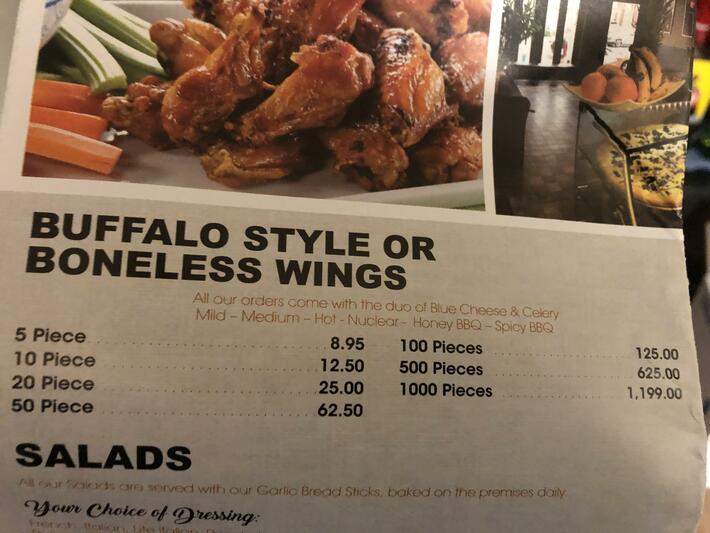 Anybody need 1,000 Buffalo Wings?