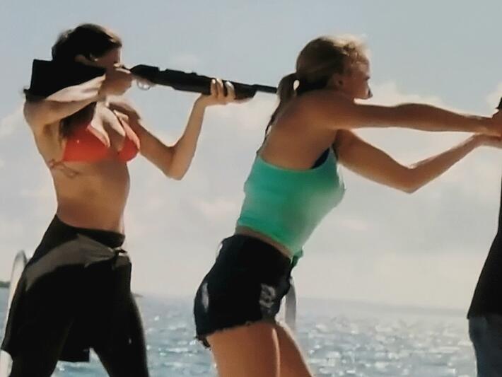 Something tells me 5-Headed Shark Attack didn't hire John Wick's weapons trainer