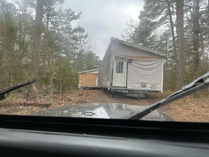 Friend ordered a home. They came home a month later to see they not only delivered but just left it with no warning. Story in comments.