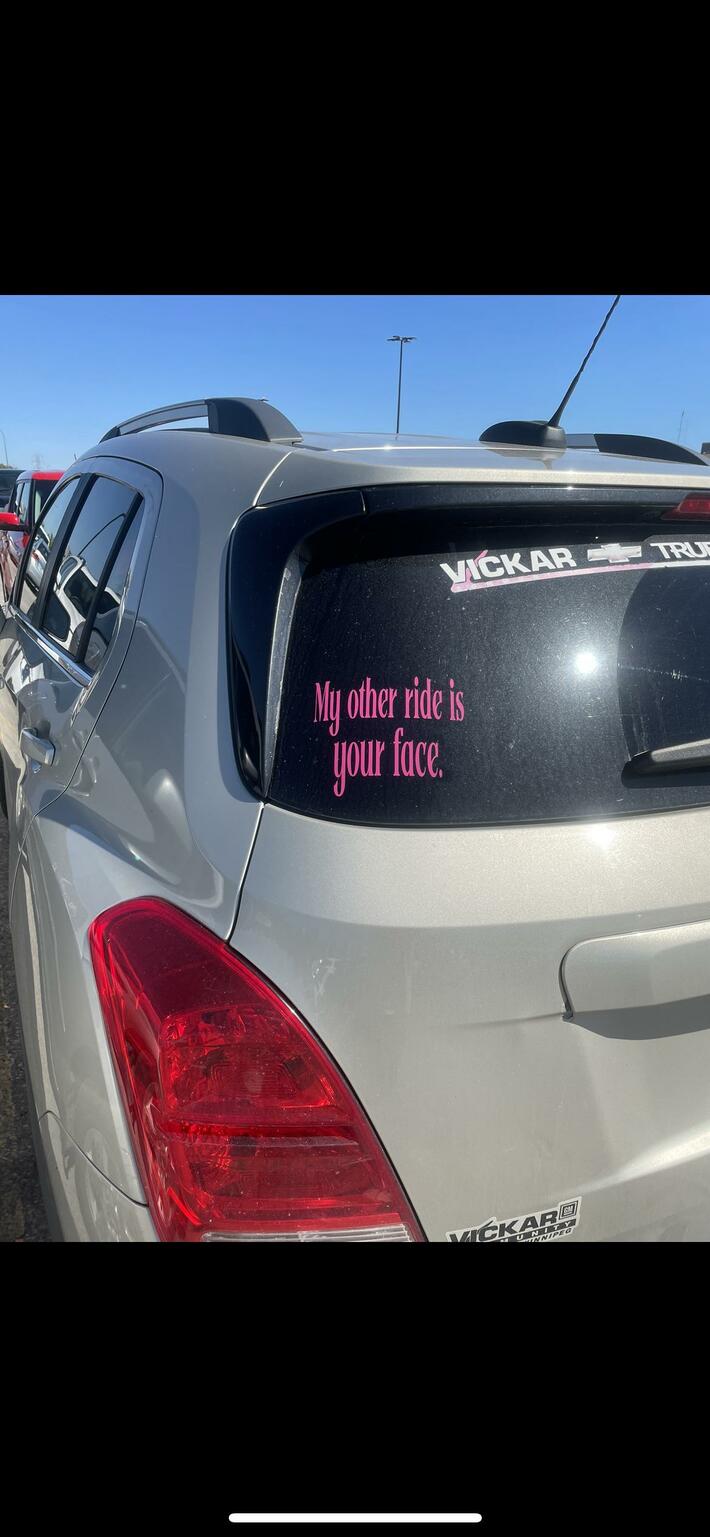 This woman’s bumper sticker at Walmart, had me laughing into to the store