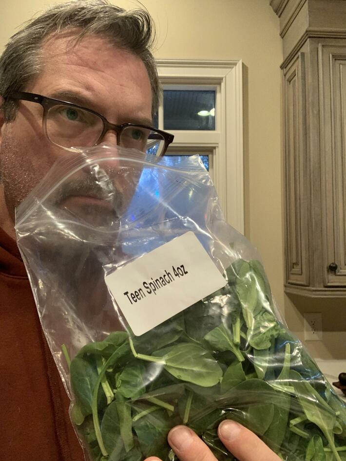 We get one of those subscription meal boxes every week. Smells like…