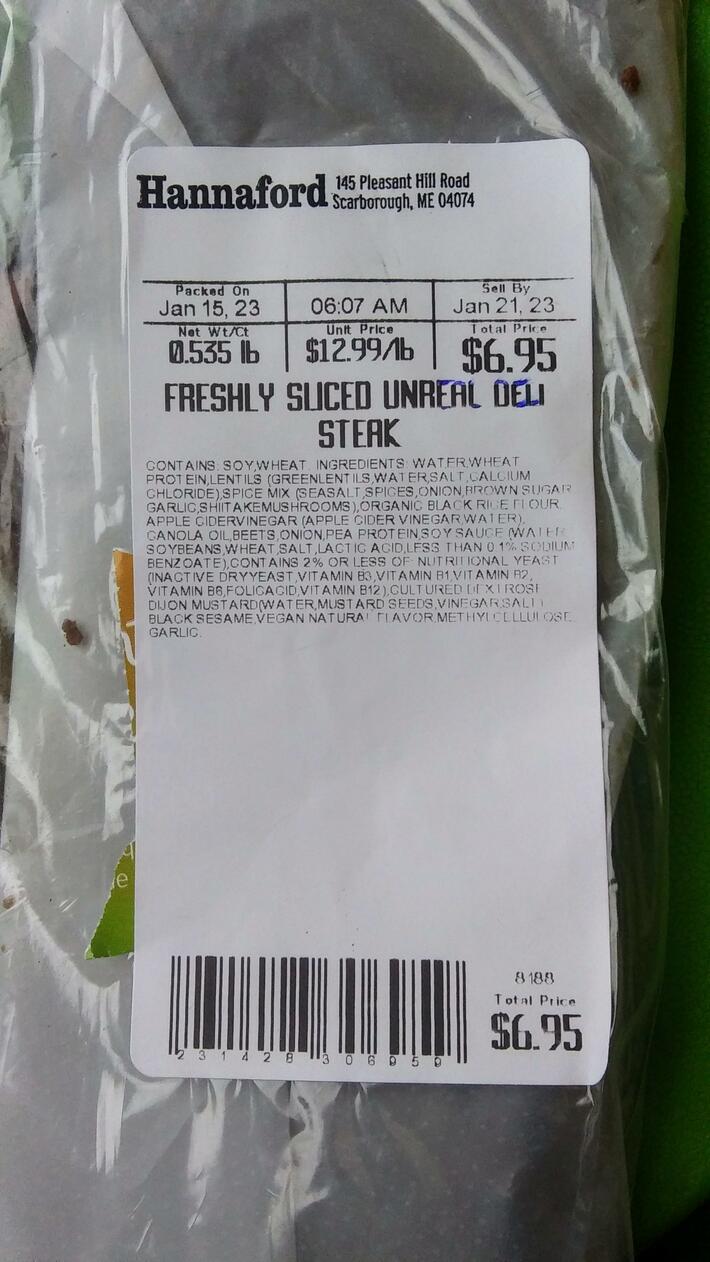 My carnivore husband bought some new deli "meat" bc it said it's UNREAL...he thought they meant the taste