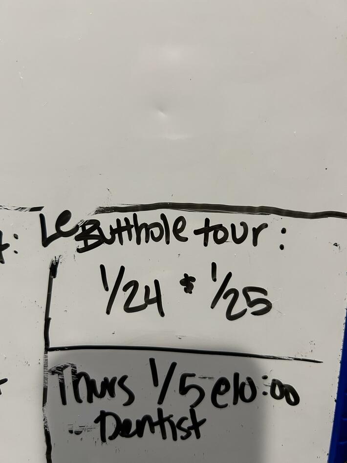 My wife’s reminder of her colonoscopy appointment