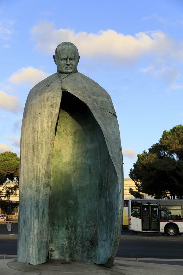 Statue of John Paul II in Rome. I don't know where to begin.
