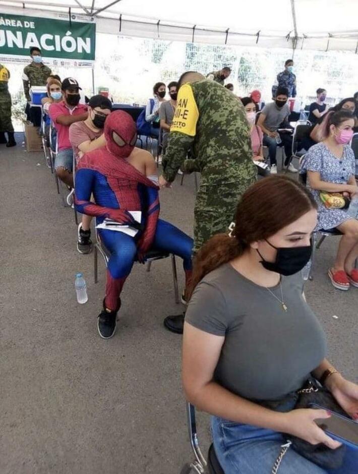 The bravest vaccine receiver