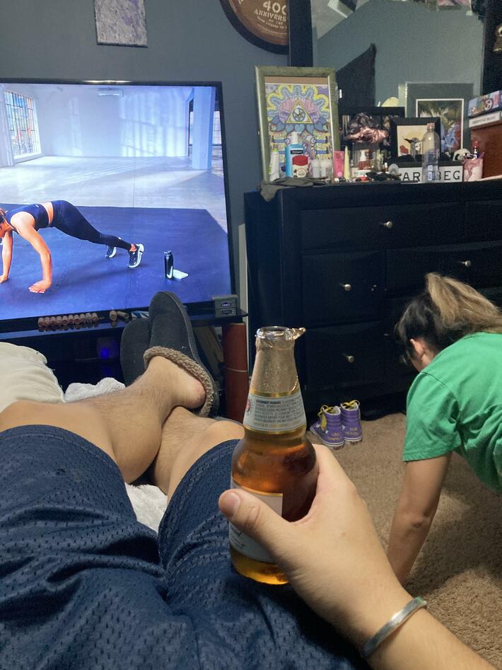 I’m out here supporting my wife on her journey to a healthier lifestyle