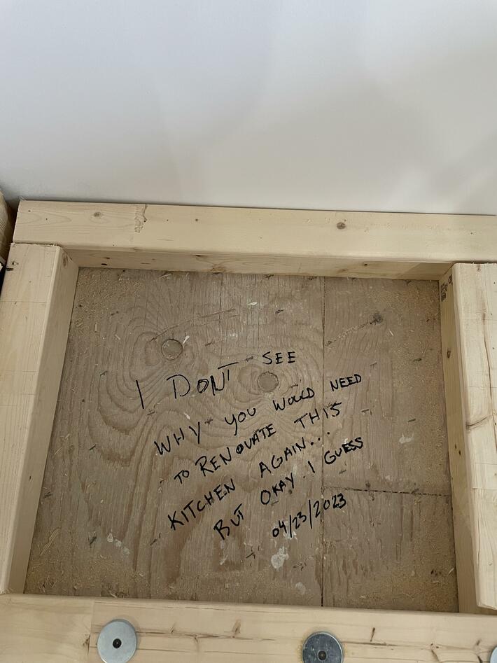 A little note for the next owners