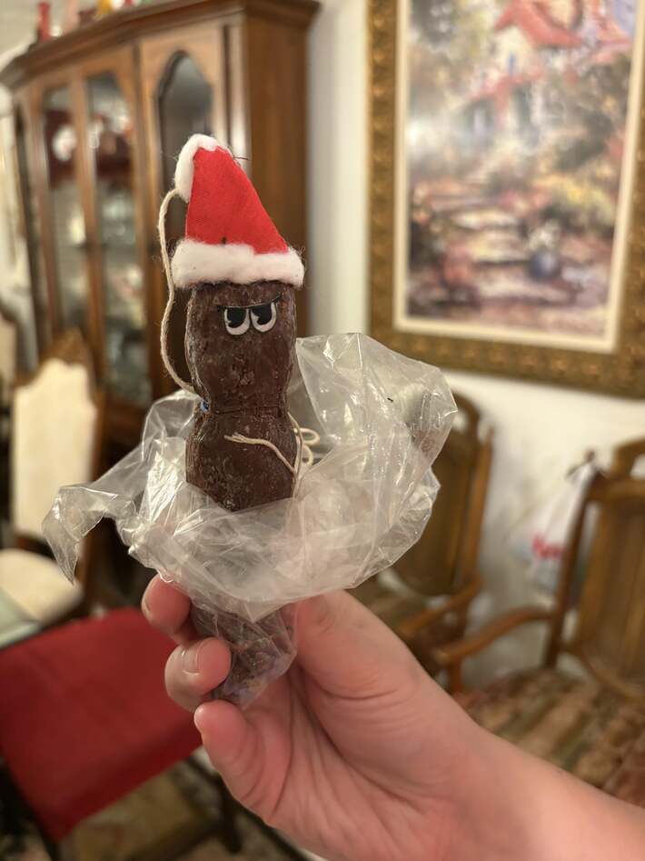 28 years ago, I made a chocolate Mr. Hankey. It’s been in my parents’ freezer ever since.