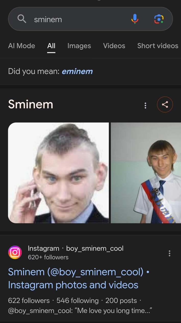 Accidentally searched sminem , result didn't disappoint