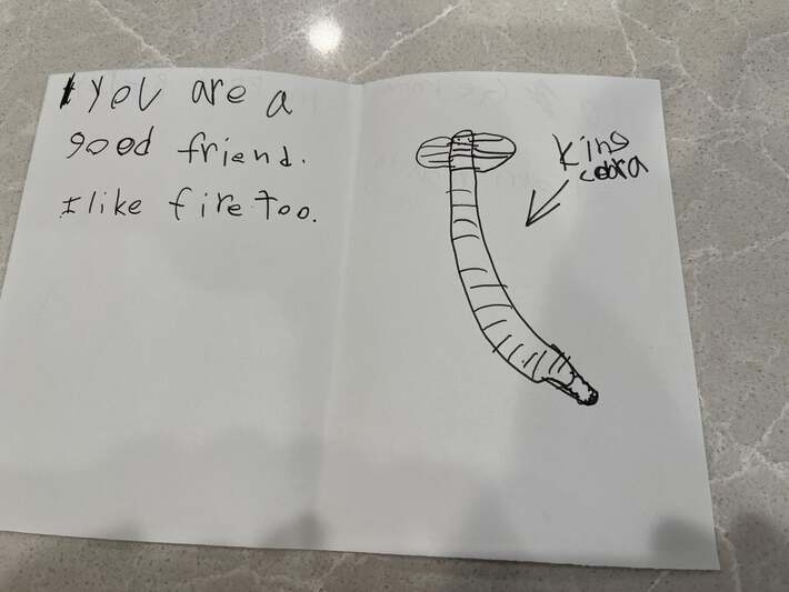 My daughter received this birthday card from a classmate