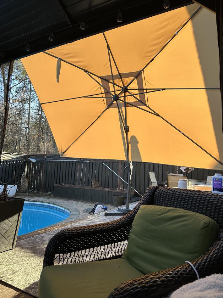 Noticed a suspicious shadow on my umbrella today…