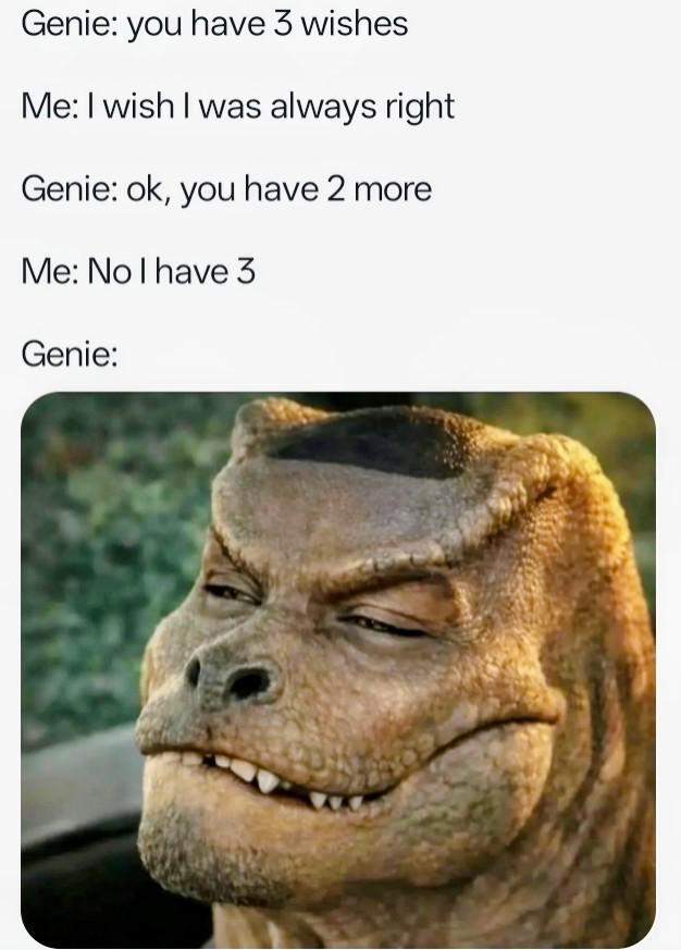 Three Genie wishes 🍀