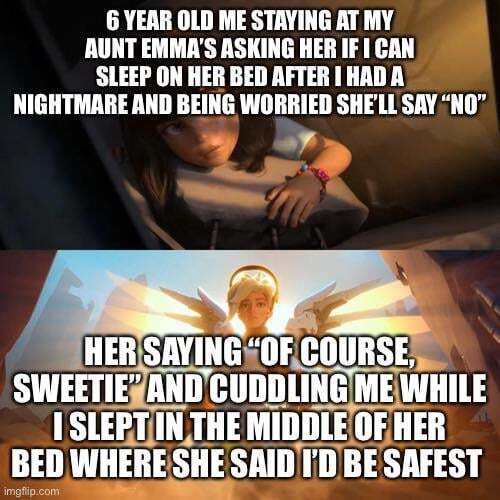 Her bed was so soft and she gave me one of her boyfriend’s (now husband) waffles the next morning to cheer me up and punish him for telling me that story about the man with the hook hand.
