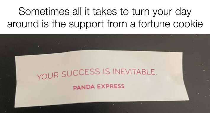 Someone supports me…