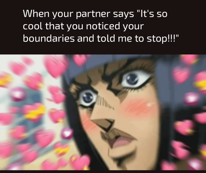 A partner that finds boundaries cool is a green flag!