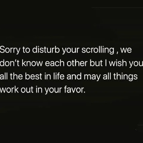 Sorry to disturb you