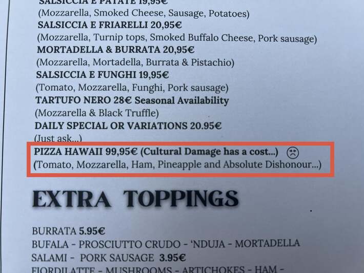 That’s one expensive pizza