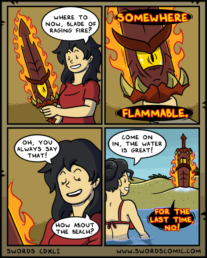 Even swords need a holiday