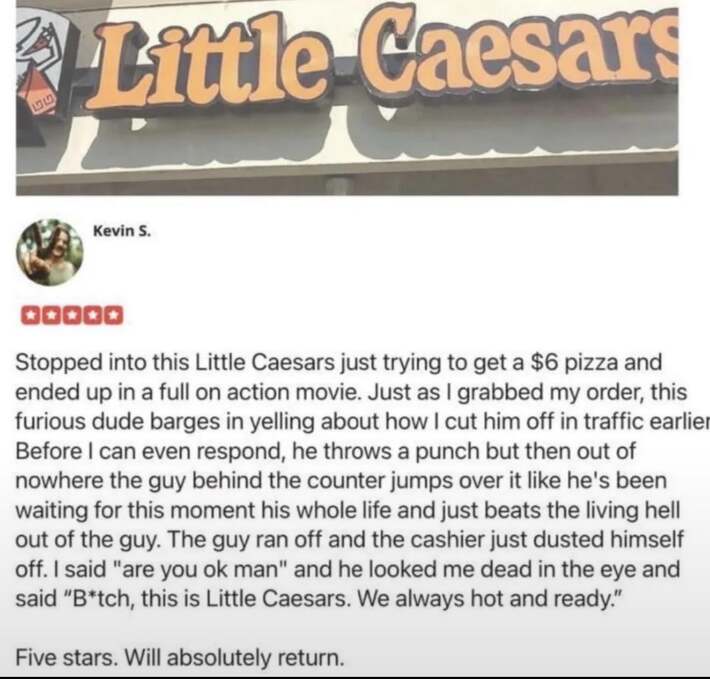 A Yelp review