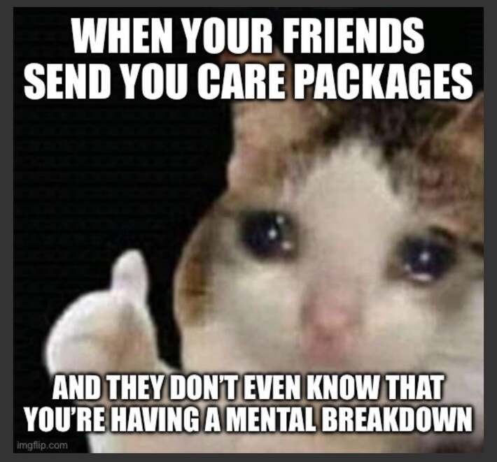 The timing is immaculate and I love my friends