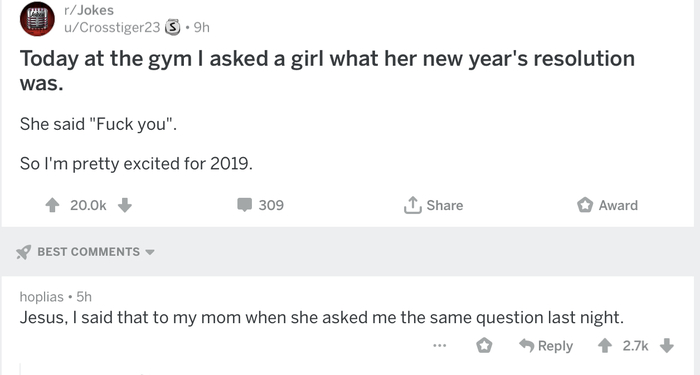 New Year’s resolution